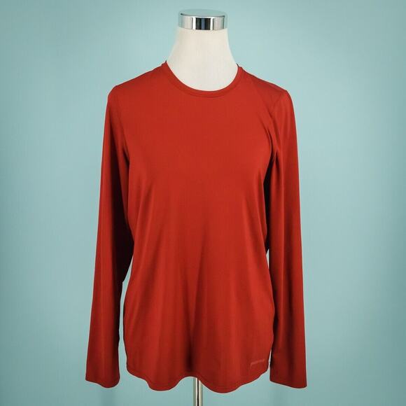 Patagonia Tops - Patagonia Size Large L Red Capilene Crew Neck Long Sleeve Active Baselayer Top